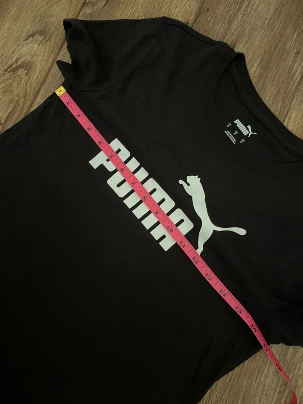 Lot of 2 Puma White & Black Graphic Fitted Tees woman Size Small